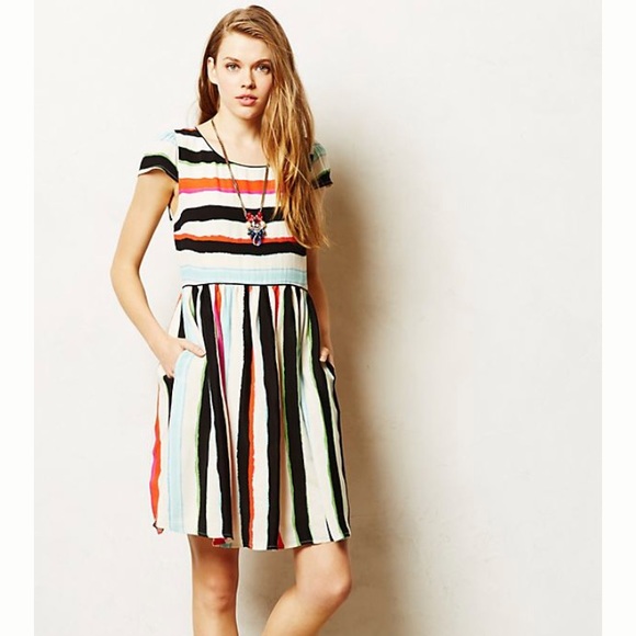 Anthropologie Dresses & Skirts - Anthro Maeve Peralta Flared Striped Dress